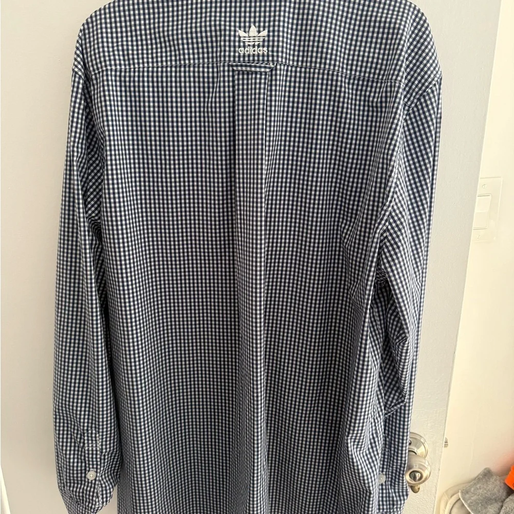 adidas Black and White Gingham Button Down Shirt - Picture 2 of 4